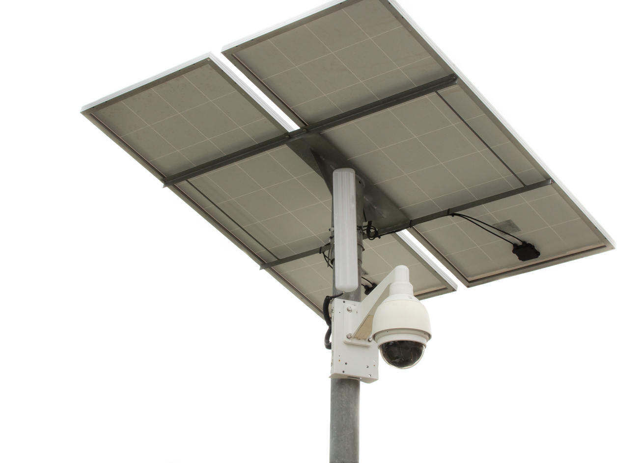 CCTV camera security with Solar panel.